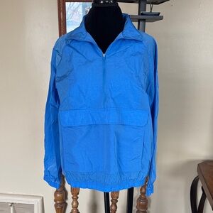 Lady Hagen Blue Pullover Half Zip Nylon Jacket